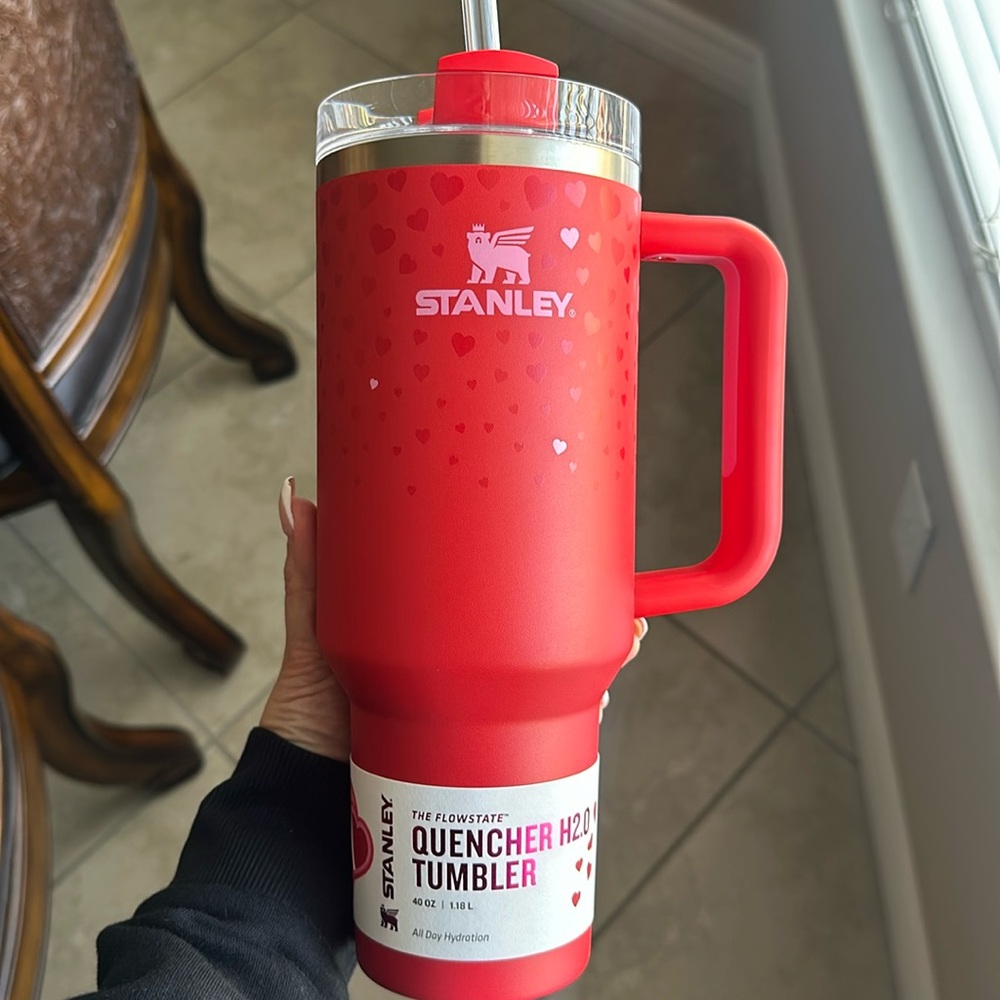 Stanley 40 oz Stainless Steel H2.0
Flowstate Quencher Tumbler Ruby Hearts
